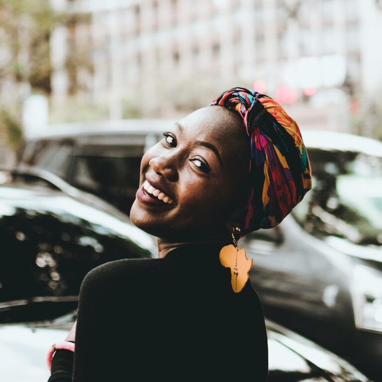 beautiful woman smiling for a photo